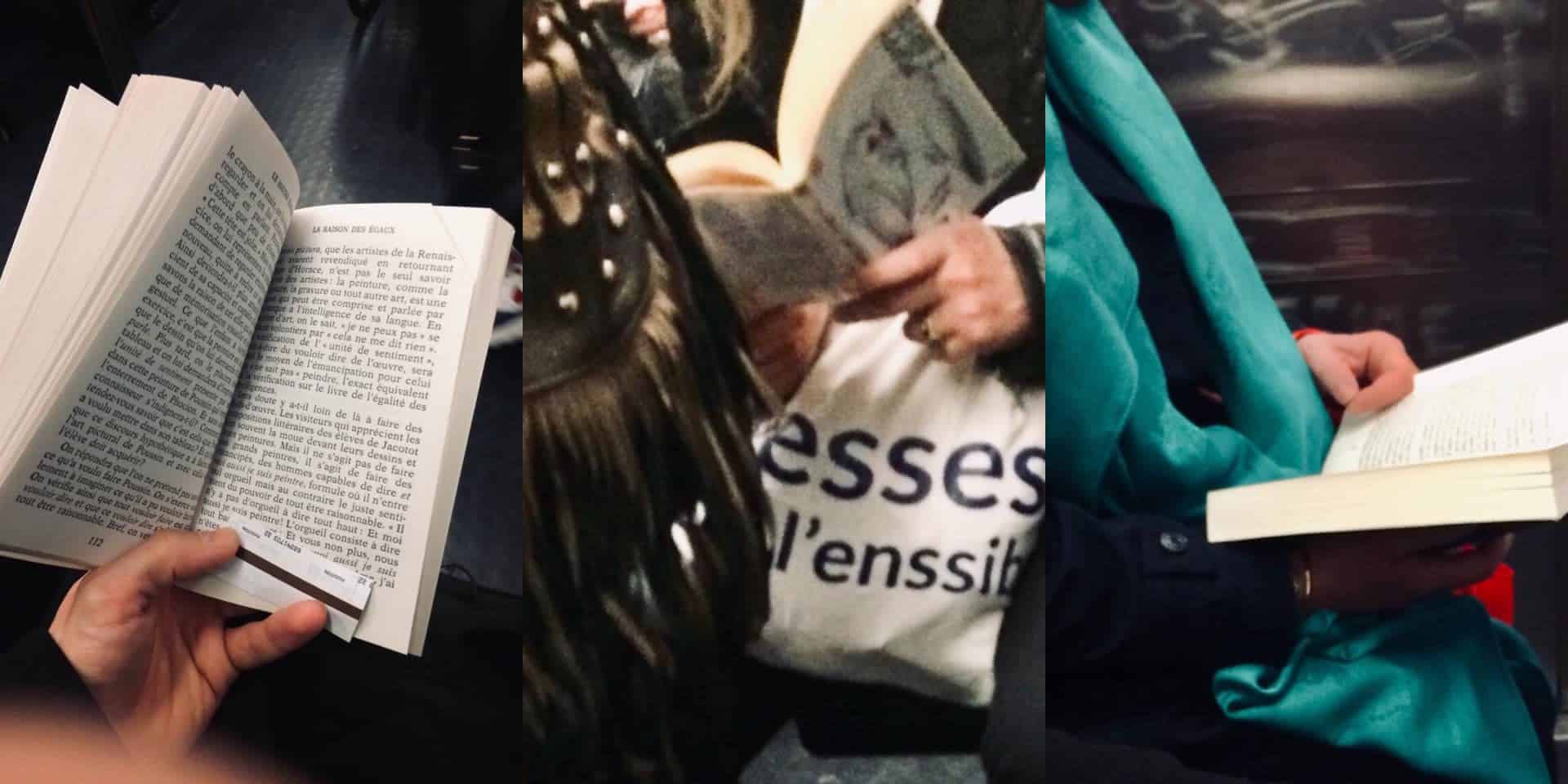 Lire dans le métro de Paris.